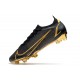 Nike Mercurial Vapor 14 Elite FG Chaussure Noir Or