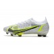 Nike Mercurial Vapor XIV Elite FG Blanc Noir Métallique Argent Volt