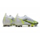 Nike Mercurial Vapor XIV Elite FG Blanc Noir Métallique Argent Volt