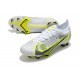 Nike Mercurial Vapor XIV Elite FG Blanc Noir Métallique Argent Volt