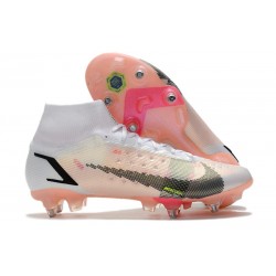 Nike Mercurial Superfly 8 Elite SG-Pro AC Blanc Noir Carmin Rose