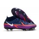 Nike Phantom GT2 Elite DF FG Bleu Marine Blanc Violet