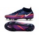 Nike Phantom GT2 Elite DF FG Bleu Marine Blanc Violet