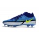 Nike Phantom GT2 Elite DF FG Sapphire Volt Gris Brouillard Bleu