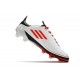 adidas F50 Ghosted Adizero FG Crampons Blanc Rouge Noir