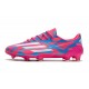 adidas F50 Ghosted Adizero FG Crampons Rose Bleu Blanc