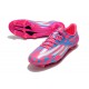 adidas F50 Ghosted Adizero FG Crampons Rose Bleu Blanc