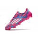 adidas F50 Ghosted Adizero FG Crampons Rose Bleu Blanc