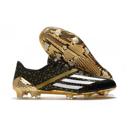 adidas F50 Ghosted Adizero FG Crampons Noir Blanc Or