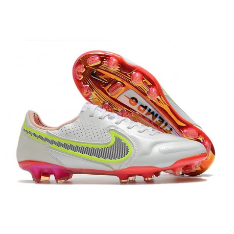 Crampon Nike Tiempo Legend 9 Elite FG Blanc Noir Carmin Rose Explosion