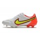 Crampon Nike Tiempo Legend 9 Elite FG Blanc Volt Carmin