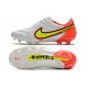 Crampon Nike Tiempo Legend 9 Elite FG Blanc Volt Carmin