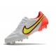 Crampon Nike Tiempo Legend 9 Elite FG Blanc Volt Carmin