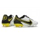 Crampon Nike Tiempo Legend 9 Elite FG Blanc Gris Foncé Noir Jaune Strike