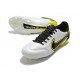 Crampon Nike Tiempo Legend 9 Elite FG Blanc Gris Foncé Noir Jaune Strike