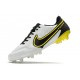 Crampon Nike Tiempo Legend 9 Elite FG Blanc Gris Foncé Noir Jaune Strike