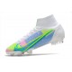 Nike Neuf Mercurial Superfly VIII Elite FG Blanc Bleu