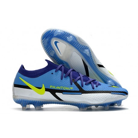 Nike Phantom GT II Elite FG Sapphire Volt Gris Brouillard Bleu