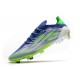 adidas X Speedflow.1 FG Chaussures Bleu Vert