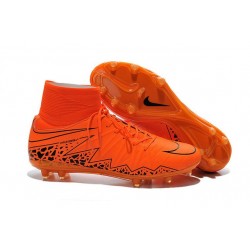 2015 Bottes Nike HyperVenom Phantom II FG Football Orange Noir