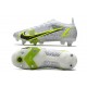 Nike Mercurial Vapor 14 Elite SG Pro Silver Safari - Blanc Noir Argenté Jaune Fluo