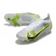 Nike Mercurial Vapor 14 Elite SG Pro Silver Safari - Blanc Noir Argenté Jaune Fluo