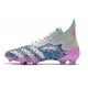 Crampons adidas Predator Freak + FG Argent Bleu Rose