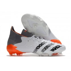 adidas Predator Freak.1 FG Blanc Acier Métallique Rouge Solaire