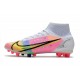 Nike Mercurial Superfly 8 Elite AG Blanc Noir Carmin Rose