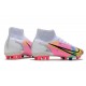 Nike Mercurial Superfly 8 Elite AG Blanc Noir Carmin Rose