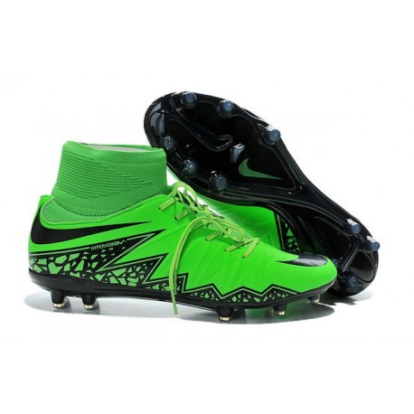 Nike HyperVenom Phantom II FG Football Crampons Vert Noir