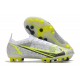 Nike Mercurial Vapor 14 Elite AG Silver Safari - Blanc Noir Argenté Jaune Fluo