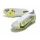 Nike Mercurial Vapor 14 Elite AG Silver Safari - Blanc Noir Argenté Jaune Fluo