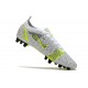 Nike Mercurial Vapor 14 Elite AG Silver Safari - Blanc Noir Argenté Jaune Fluo