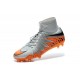 2015 Bottes Nike HyperVenom Phantom II FG Football Loup Gris Orange Noir