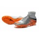 2015 Bottes Nike HyperVenom Phantom II FG Football Loup Gris Orange Noir