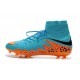 Nike HyperVenom Phantom II FG Football Crampons Bleu Noir Orange