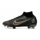 Nike 2022 Mercurial Superfly 8 Elite FG Noir Or Métallique Argent Métallique