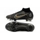 Nike 2022 Mercurial Superfly 8 Elite FG Noir Or Métallique Argent Métallique