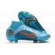 Nike Mercurial Superfly VIII Elite FG Bleu Chlorine Orange Laser Marina