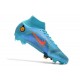 Nike Mercurial Superfly VIII Elite FG Bleu Chlorine Orange Laser Marina