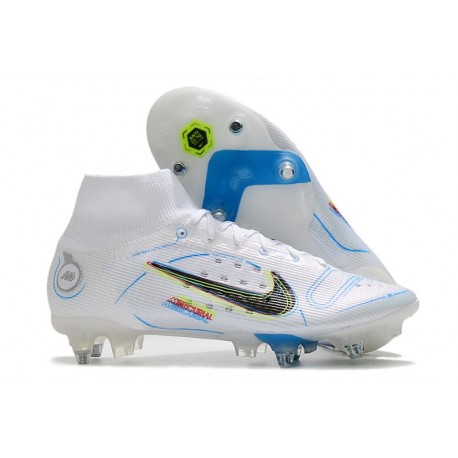 Nike Mercurial Superfly 8 Elite SG-Pro AC Ballon Gris Bleu Foncé