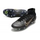 Nike Mercurial Superfly 8 Elite SG-Pro AC Noir Or Métallique Argent