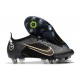 Nike Mercurial Vapor 14 Elite SG Pro Noir Or Métallique Argent