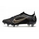 Nike Mercurial Vapor 14 Elite SG Pro Noir Or Métallique Argent