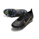 Nike Mercurial Vapor 14 Elite SG Pro Noir Or Métallique Argent