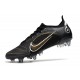 Nike Mercurial Vapor 14 Elite SG Pro Noir Or Métallique Argent