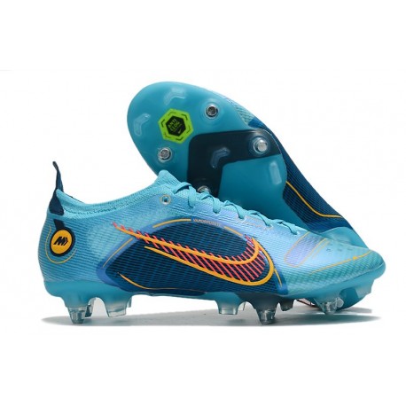 Nike Mercurial Vapor 14 Elite SG Pro Bleu Chlorine Orange Laser Marina