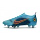 Nike Mercurial Vapor 14 Elite SG Pro Bleu Chlorine Orange Laser Marina