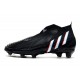 Chaussure adidas Predator Edge+ FG Noir Blanc Rouge Vif